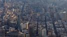 A view of Manhattan looking north as officials from the Durst Organization, Legends Hospitality LLC., and the Port Authority of New York & New Jersey give a preview to the news media of the One World Observatory site, the planned public observation deck under construction on the 100th floor of One World Trade Center April 2, 2013 in New York.