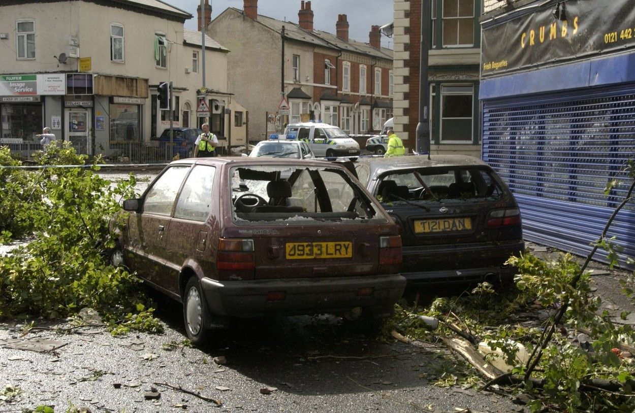 Tornádo, Birmingham, Velká Británie, červenec 2005