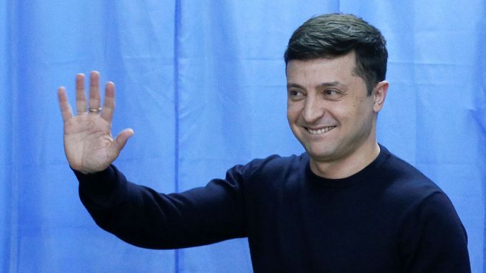 Herec Volodymyr Zelenskyj, vítěz prvního kola prezidentských voleb na Ukrajině.