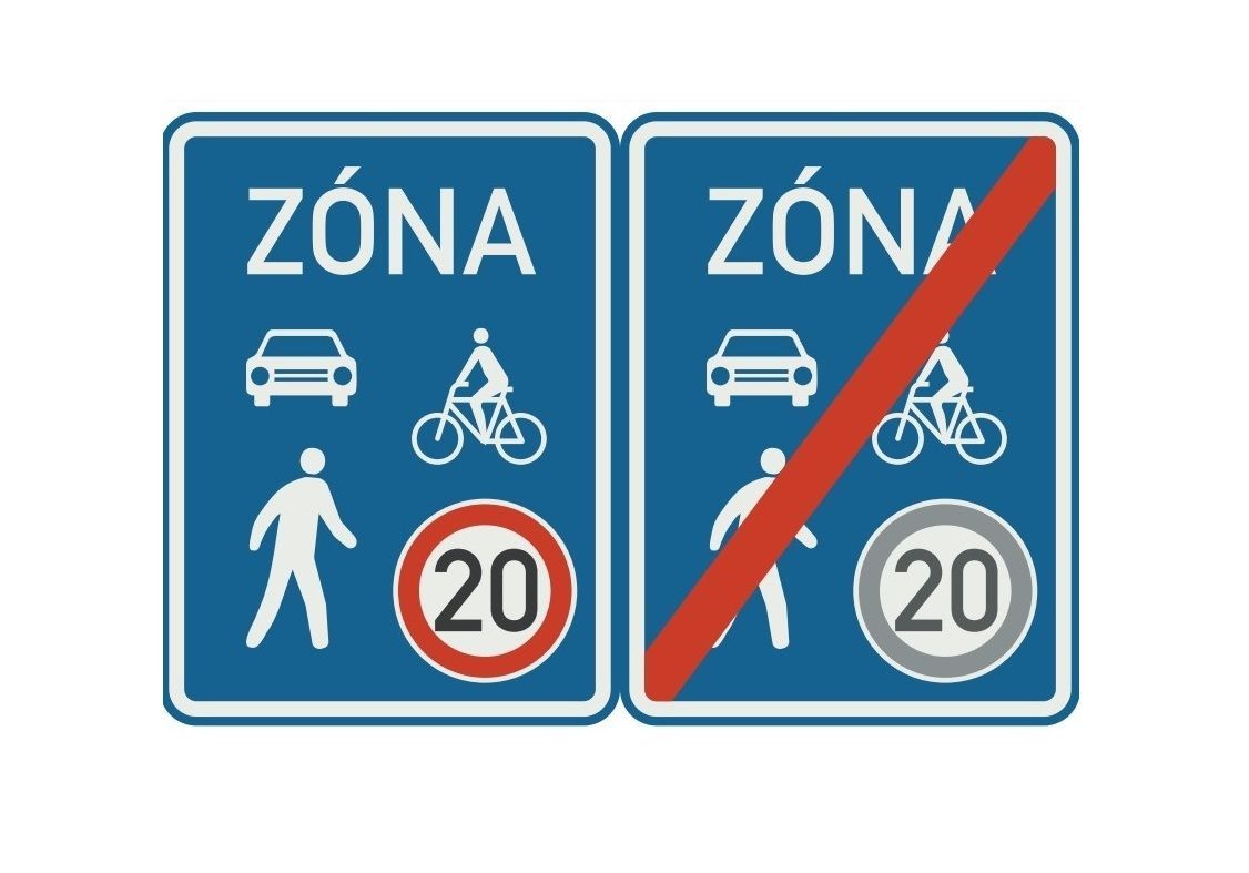 dopravní značka Sdílená zóna
