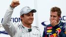 VC Monaka 2013: Nico Rosberg, Mercedes a Sebastian Vettel, Red Bull