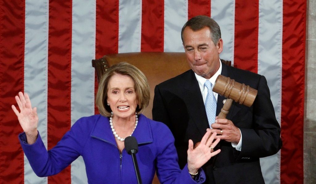 Nancy Pelosiová a John Boehner