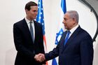 Trumpův zeť jedná s Netanjahuem o mírovém plánu, ohrožují ho předčasné volby