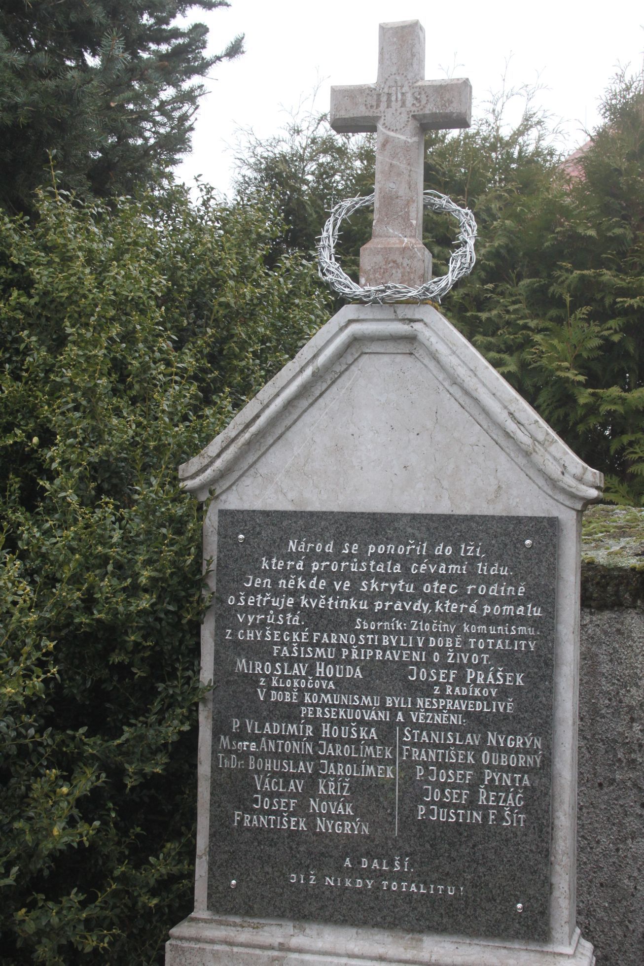 Hřbitov v Chyškách - památník