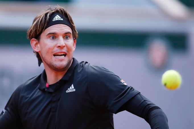 Tennis - French Open - Roland Garros, Paris, France - October 4, 2020. Austria's Dominic Thiem in action during his fourth round match against France's Hugo Gaston REUTER