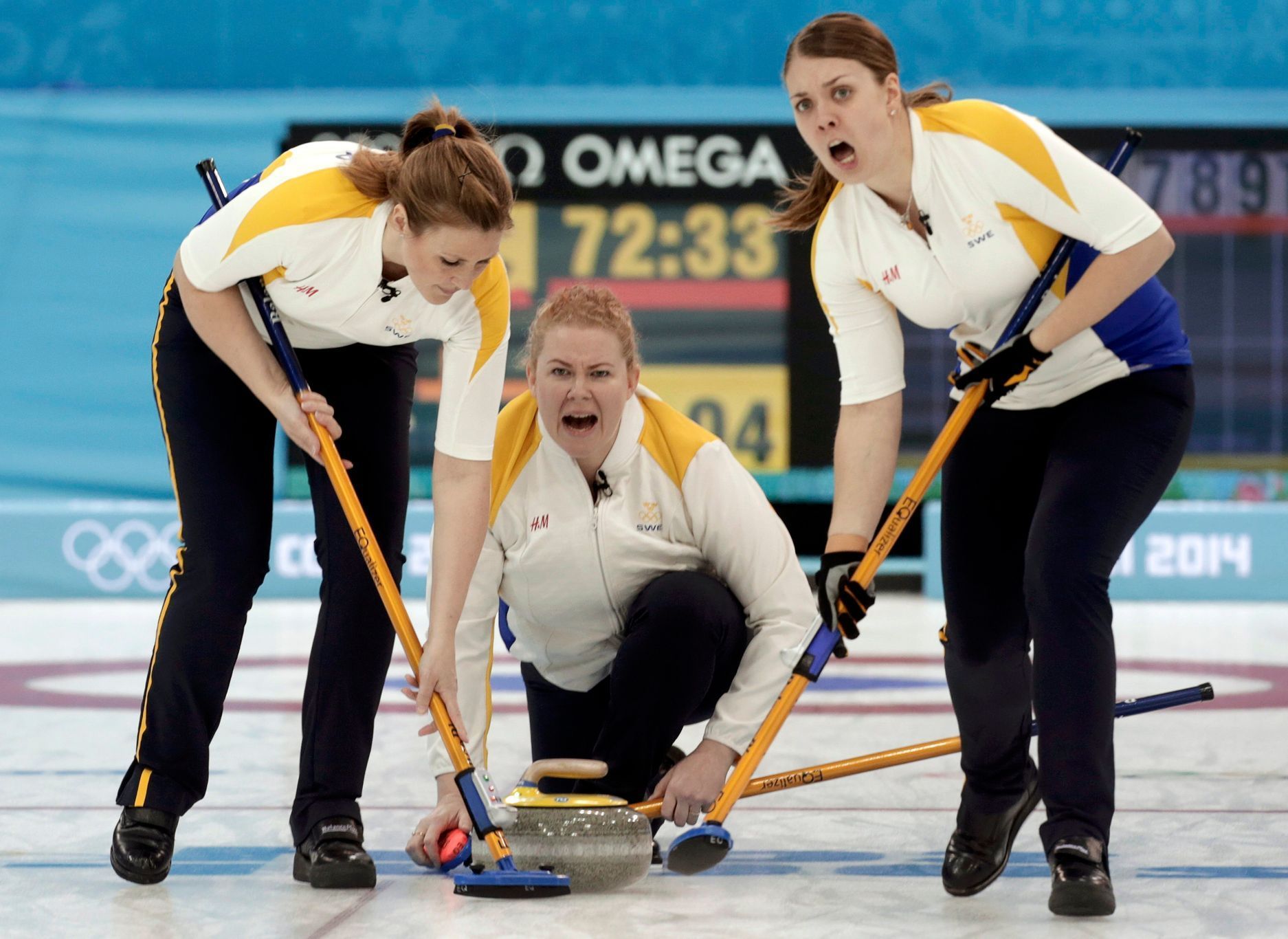 Švédské curlerky na olympiádě v Soči