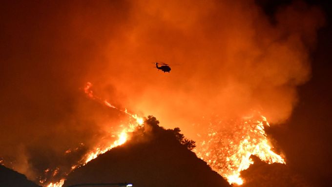 Rozsáhlé požáry v Kalifornii