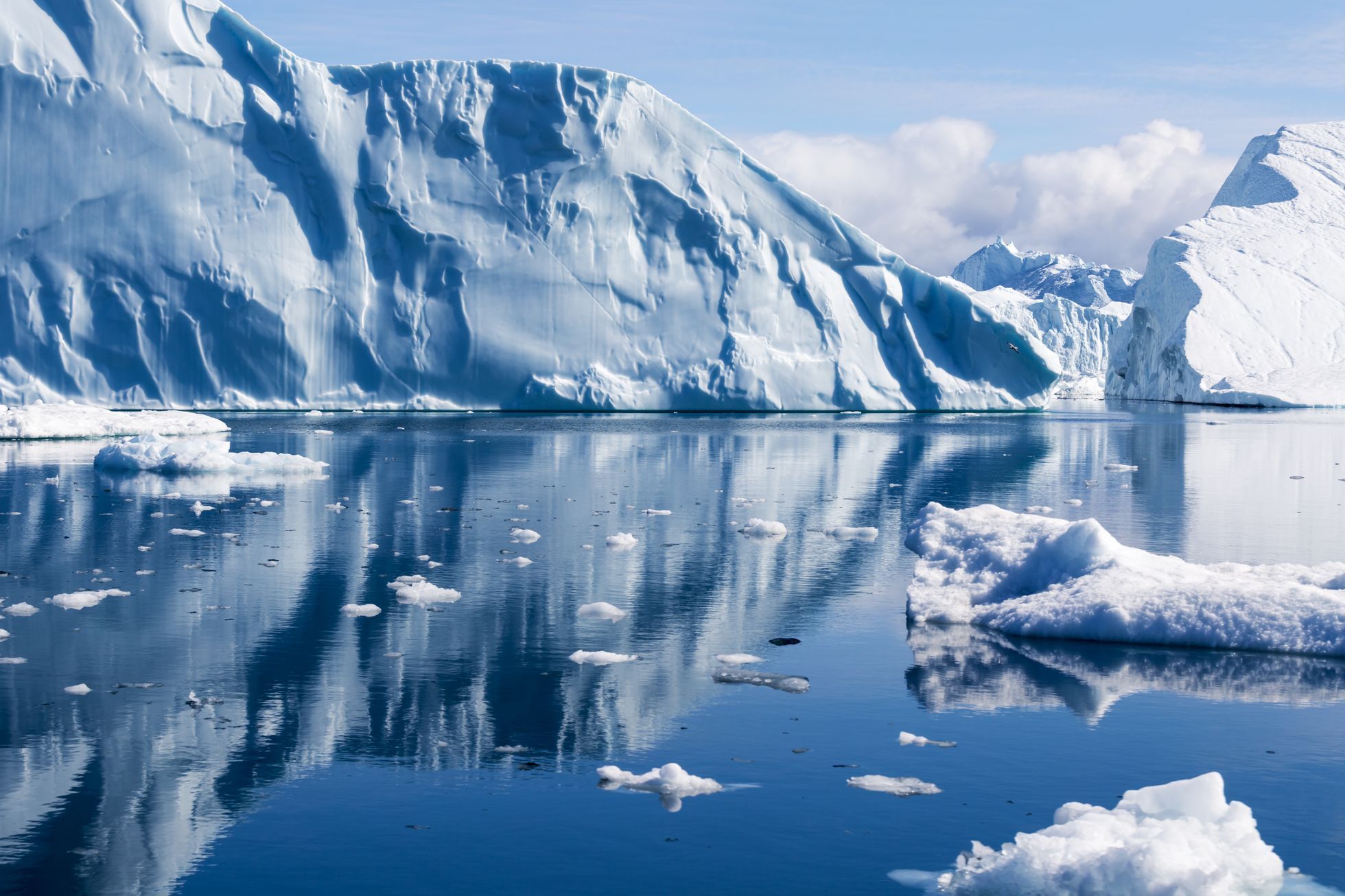 Tání ledovců, Grónsko, ilustrační foto