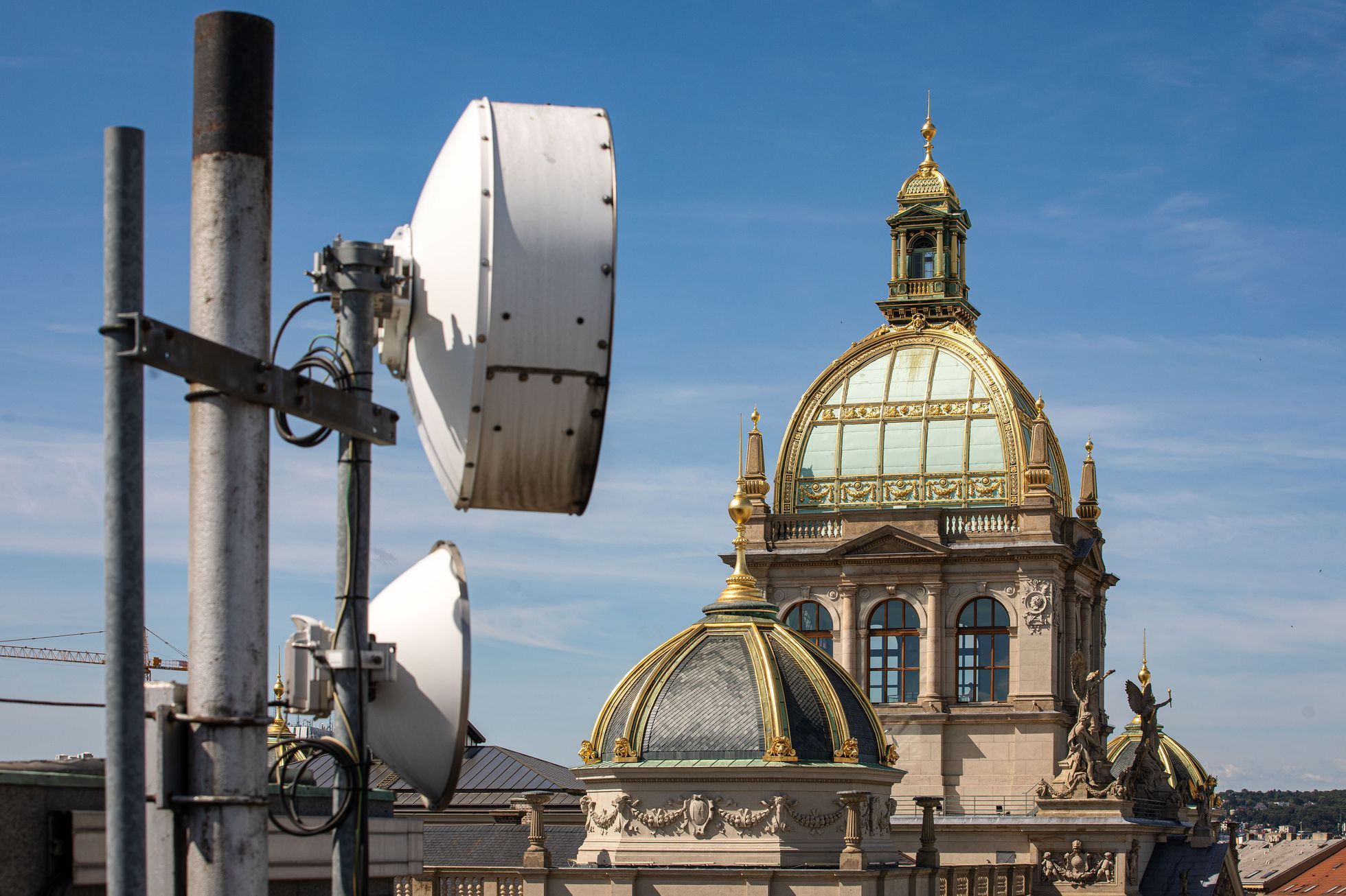 Praha, panorama, Pražský hrad, pohled ze střech, Praha z výšky