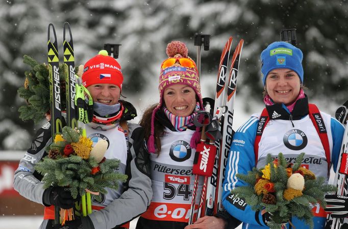 Veronika Vítková si ve sprintu doběhla pro stříbro (Hochfilzen 2013), předběhla ji jen Selina Gasparinová.