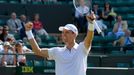 Tomáš Berdych v zápase s Kevinem Andersonem na Wimbledonu 2013