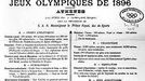 Informační bulletin olympijských her z roku 1896