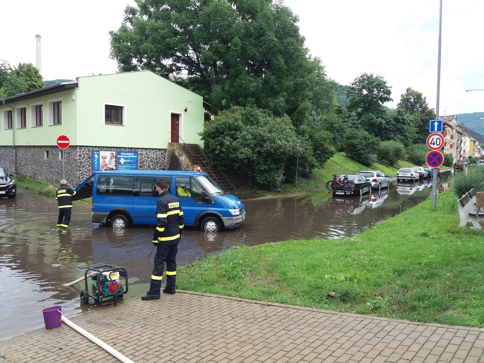Lokální záplavy v Ústí nad Labem