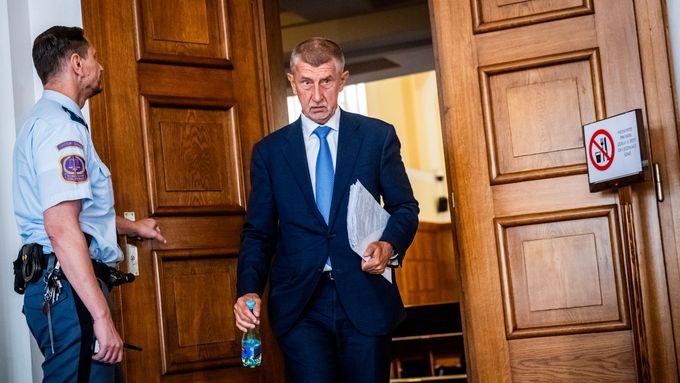 Andrej Babiš u soudu.