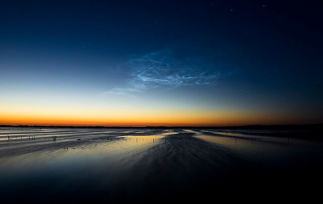 Svítící oblaka v Nizozemsku