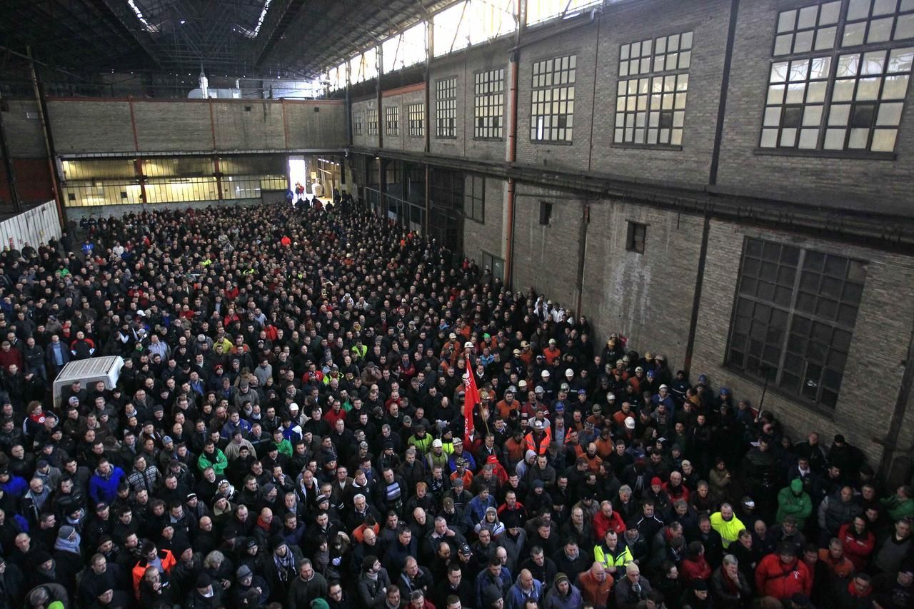 Fotogalerie: Boj belgických ocelářů proti propouštění