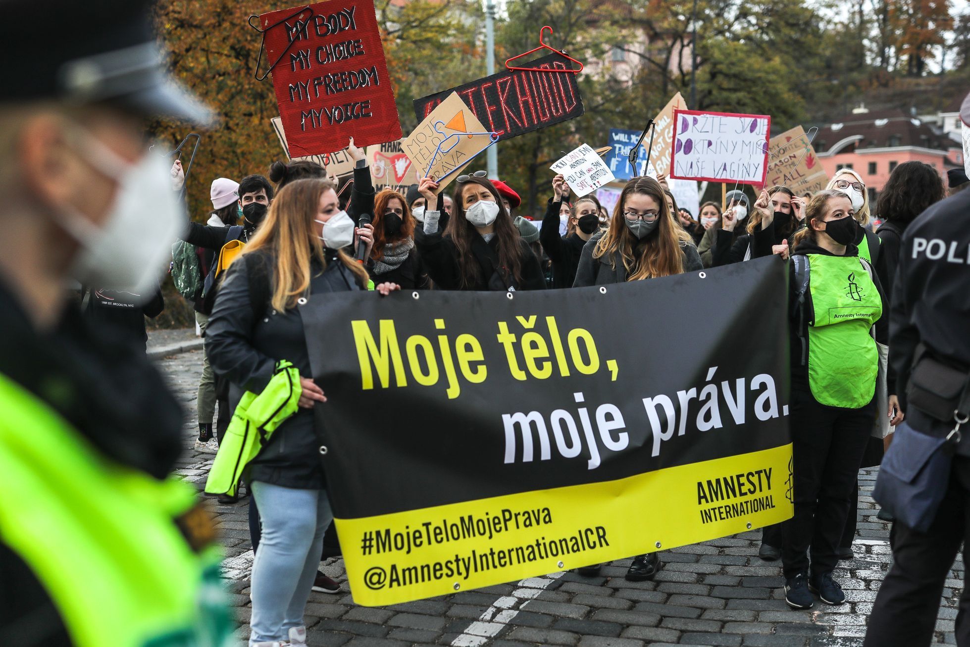 Pochod za právo na bezpečný přístup k potratům, demonstrace, interrupce