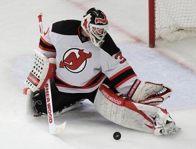 Martin Brodeur v zápase NY Rangers - New Jersey Devils