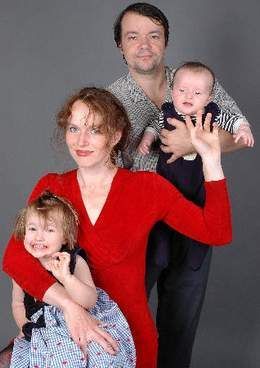 Sára Saudková, Samuel Saudek se svými dětmi Samuelem a Sárou