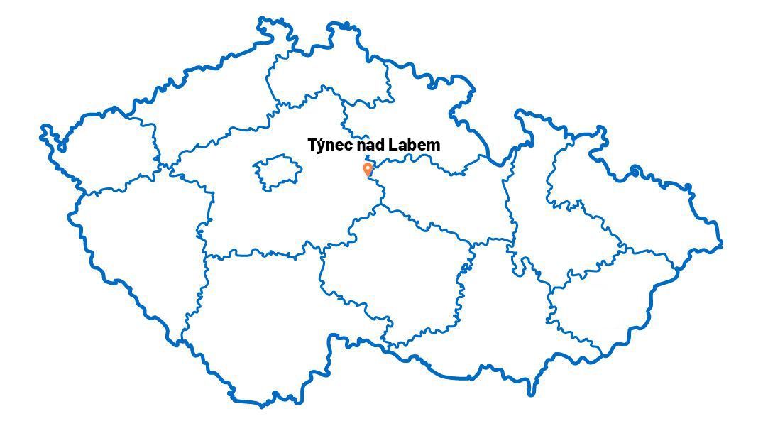 Týnec nad Labem - mapa