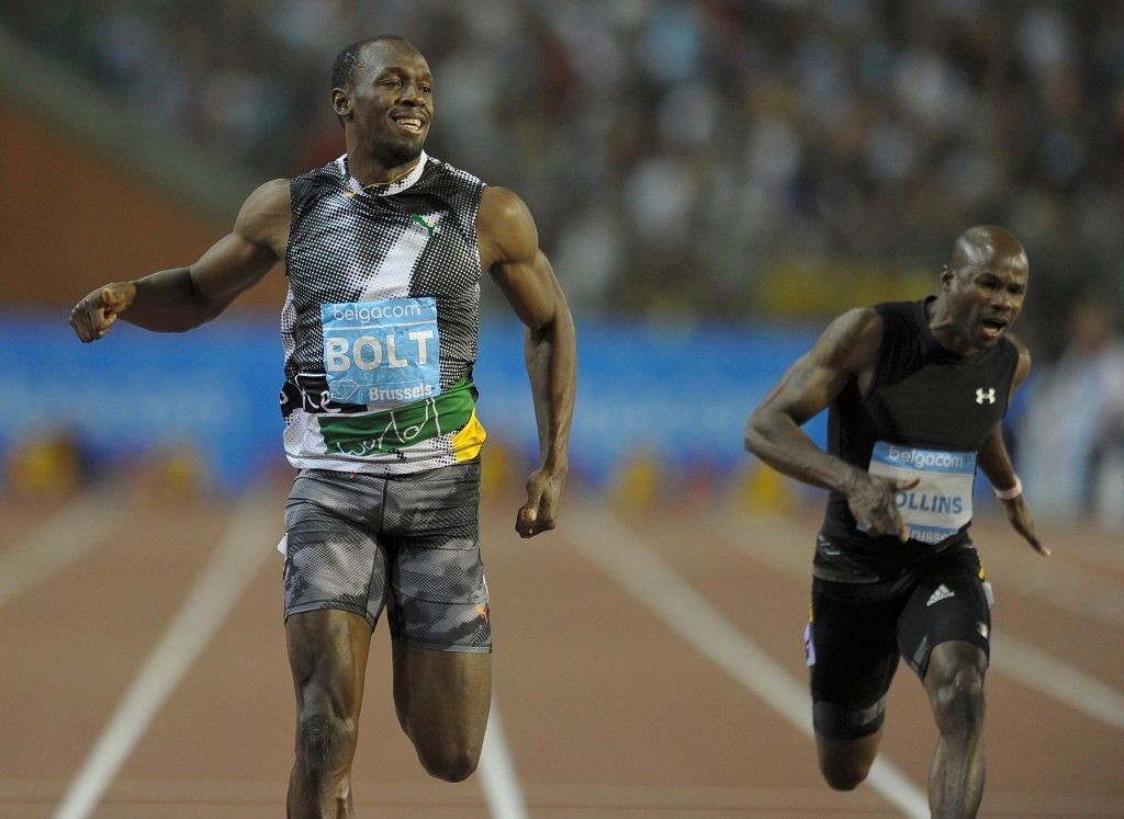 Usain Bolt na Diamantové lize v Bruselu