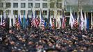 Thousands of law enforcement officers from around the U.S. participate in a memorial service for Massachusetts Institute of Technology Patrol Officer Sean Collier in Cambridge, Massachusetts April 24, 2013. The officers, friends, family and MIT employees paid tribute to Collier, allegedly killed by the brothers accused of the Boston Marathon bombings. REUTERS/M. Scott Brauer/MIT/Handout (UNITED STATES - Tags: CIVIL UNREST CRIME LAW) NO SALES. NO ARCHIVES. FOR EDITORIAL USE ONLY. NOT FOR SALE FOR MARKETING OR ADVERTISING CAMPAIGNS. THIS IMAGE HAS BEEN SUPPLIED BY A THIRD PARTY. IT IS DISTRIBUTED, EXACTLY AS RECEIVED BY REUTERS, AS A SERVICE TO CLIENTS Published: Dub. 24, 2013, 8:08 odp.