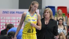 Euroliga, USK Praha- Schio: Kateřina Elhotová a trenérka USK Natalia Hejkovaá