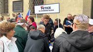 Momentka ze sobotní demonstrace svolané do Prahy spolkem Svatopluk.