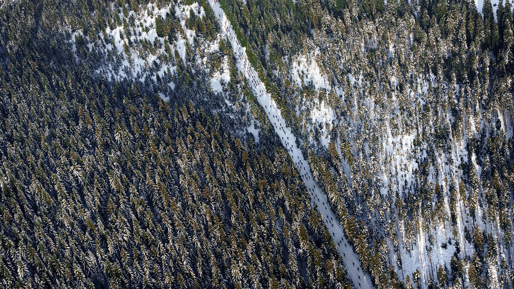 Jizerská 50 z výšky (snímky z letadla)