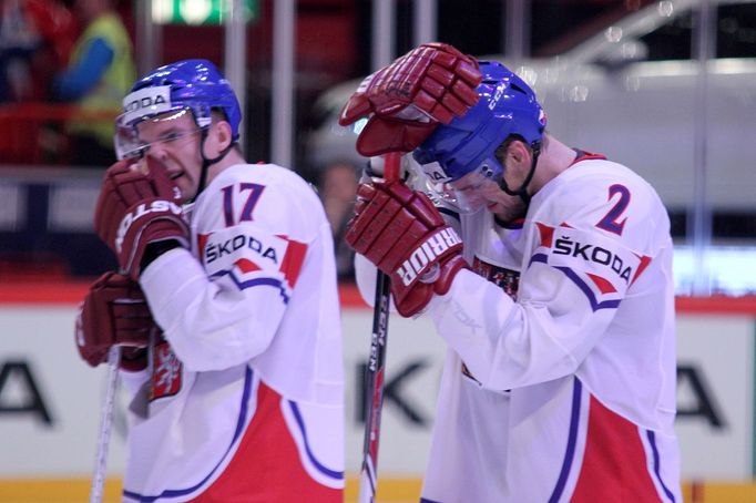 Hokej, MS 2013, Česko - Švýcarsko: Tomáš a Fleischmann a Zbyněk Michálek