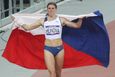 Česká překážkářka Zuzana Hejnová během bronzového finále na 400 m překážek během OH 2012 v Londýně.
