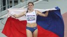 Česká překážkářka Zuzana Hejnová během bronzového finále na 400 m překážek během OH 2012 v Londýně.