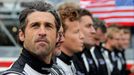 U.S. actor Patrick Dempsey is seen before the start of the Le Mans 24-hour sportscar race in Le Mans, central France June 22, 2013. Dempsey is competing with his Porsche