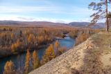Dolní tok řeky Tyja na východní Sibiři.