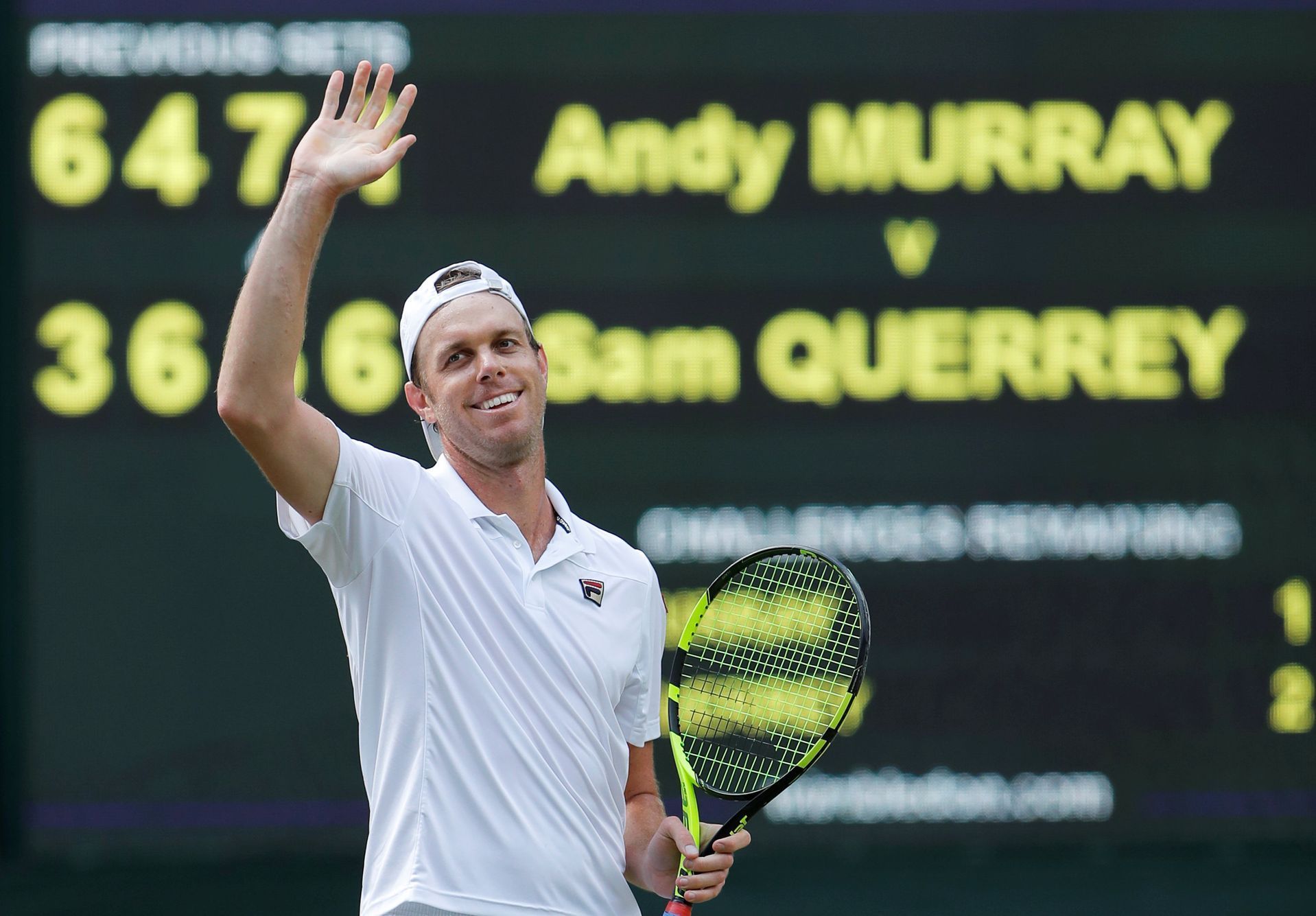 Sam Querrey slaví postup do semifinále Wimbledonu 2017