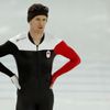 Gregg of Canada warms up during speedskating team practice at the Adler Arena in preparation for the 2014 Winter Olympics
