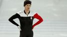 Jamie Gregg of Canada warms up during speedskating team practice at the Adler Arena in preparation for the 2014 Winter Olympics in Sochi, February 2, 2014. REUTERS/Phil N