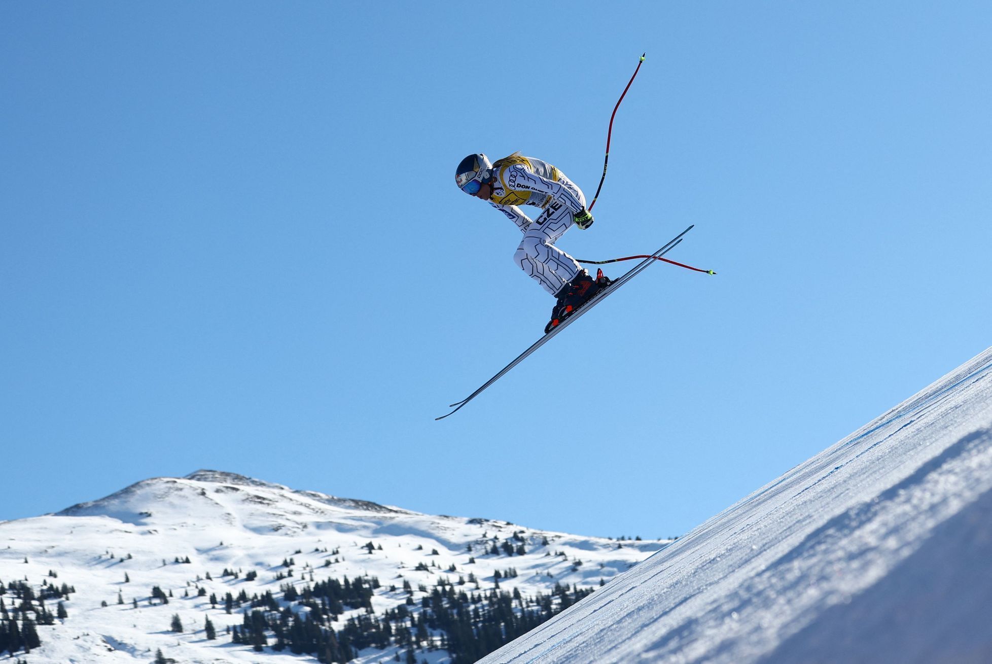 Ester Ledecká ve sjezdu žen na MS v Saalbachu 2025