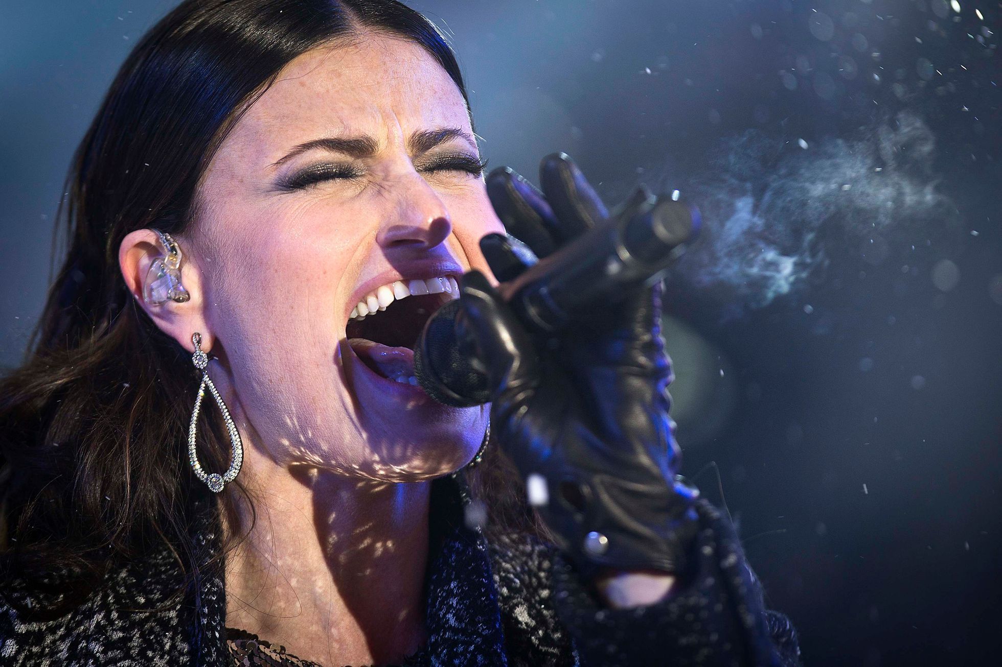 Singer Idina Menzel performs in Times Square on New Year's Eve in New York