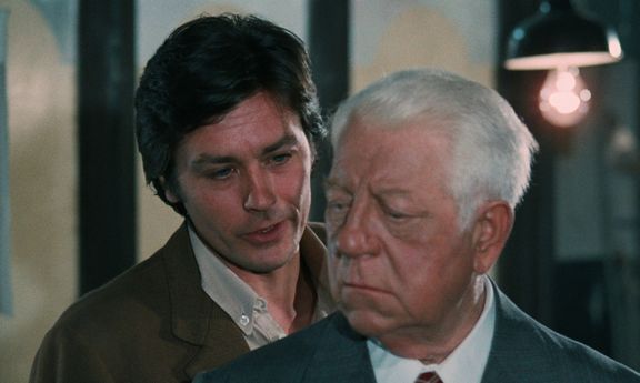 Alain Delon a Jean Gabin ve filmu Dva muži ve městě.