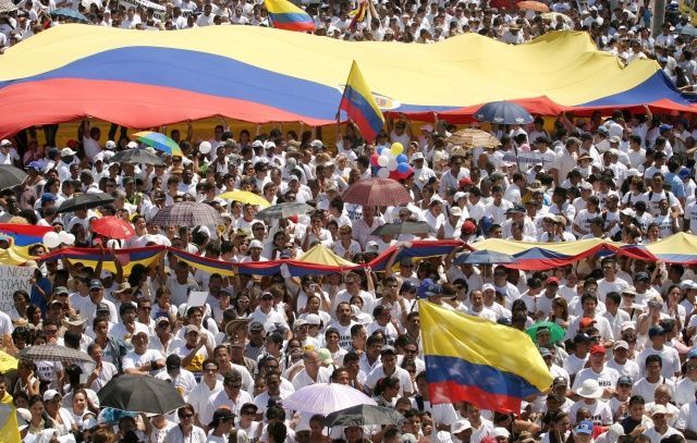 Demonstrace proti FARC