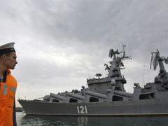 Jedna z chloub dnešní ruské armády. Vlajková loď černomořské flotily Moskva