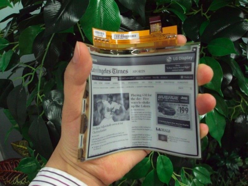 LG e-ink ohebný displej