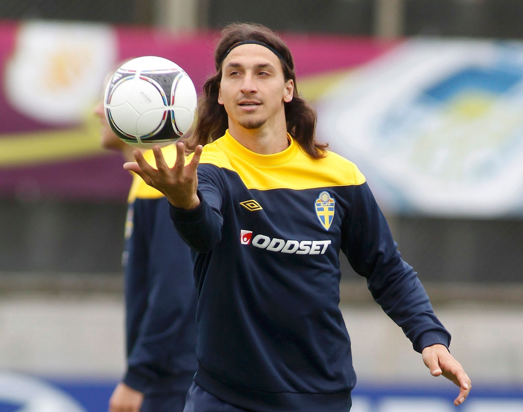 Zlatan Ibrahimovič na švédském tréninku