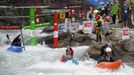 Extrémní slalom kajakářek na ME ve vodním slalomu 2021.