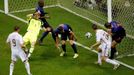 Stefan de Vrij of the Netherlands (R) scores against Spain during their 2014 World Cup Group B soccer match at the Fonte Nova arena in Salvador June 13, 2014. REUTERS/Fab