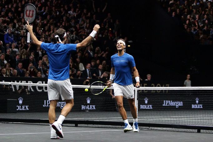 Roger Federer a Rafael Nadal na Laver Cupu 2017