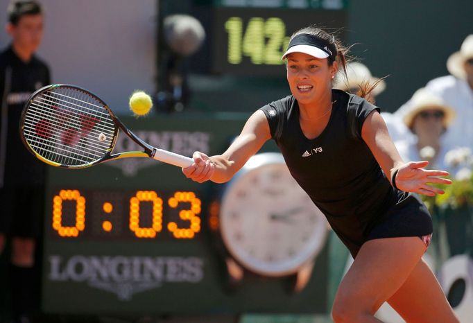 Ana Ivanovičová v semifinále French Open 2015 proti Lucii Šafářové