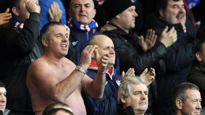 Fanoušci Glasgow Rangers.