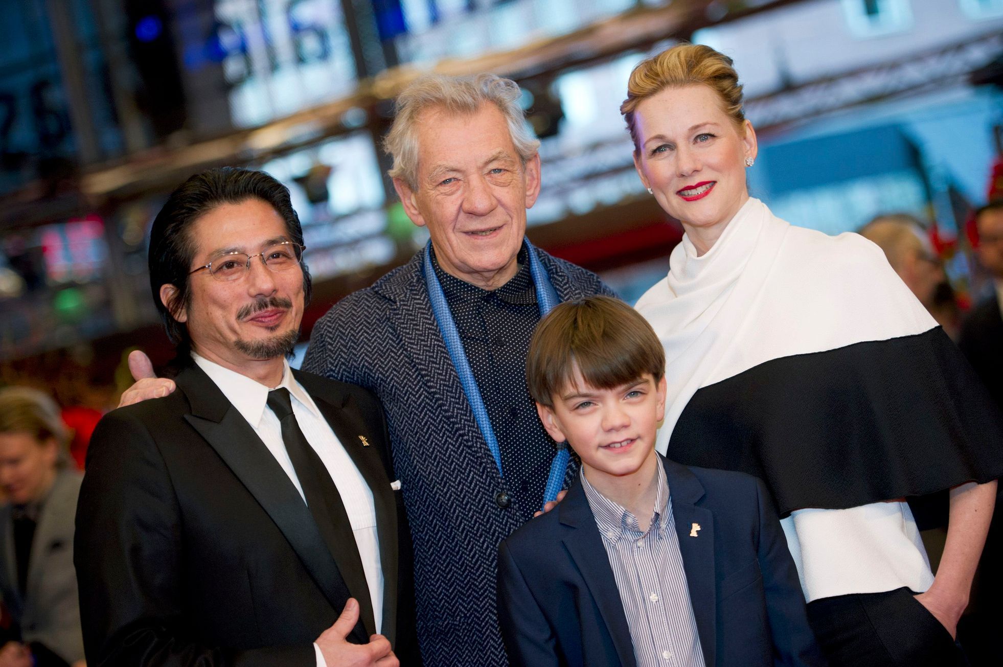 Actors Sanada McKellen Parker and Linney arrive for screening at 65th Berlinale International Film Festival in Berlin